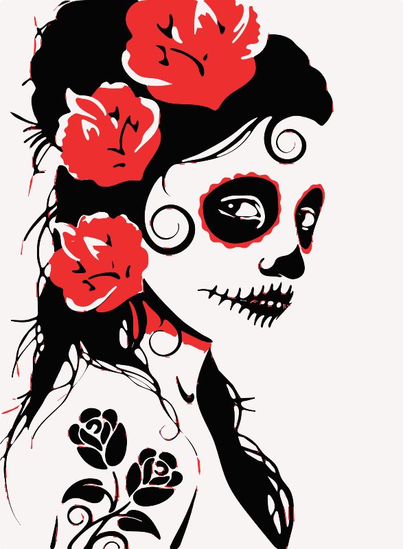 Stencil of Day of the Dead