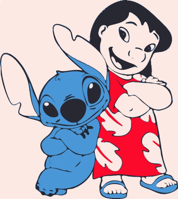 Lilo And Stitch Stencil In 4 Layers