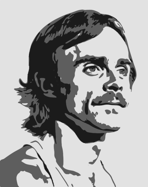 Stencil of Steve Prefontaine