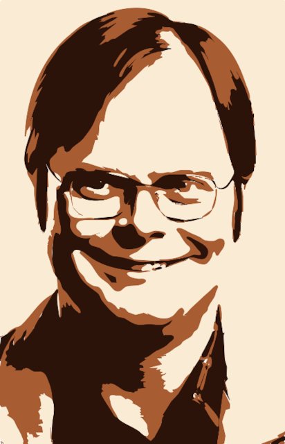 Stencil of Dwight Schrute