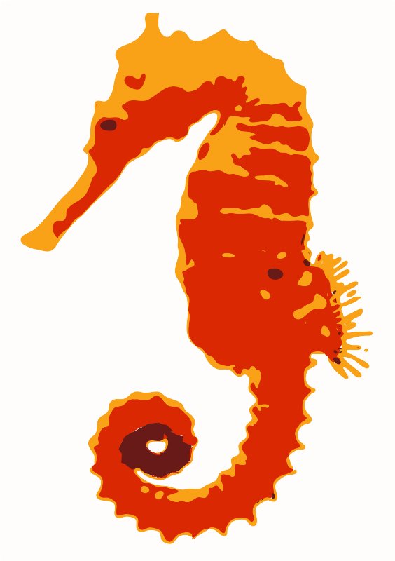 Stencil of Seahorse