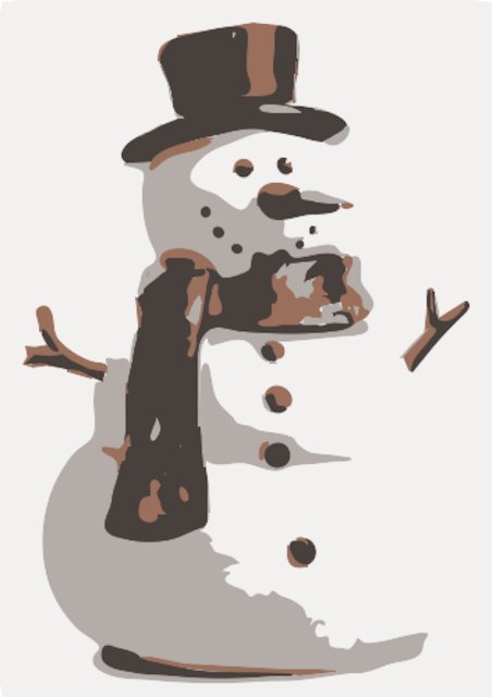 Stencil of Snowman