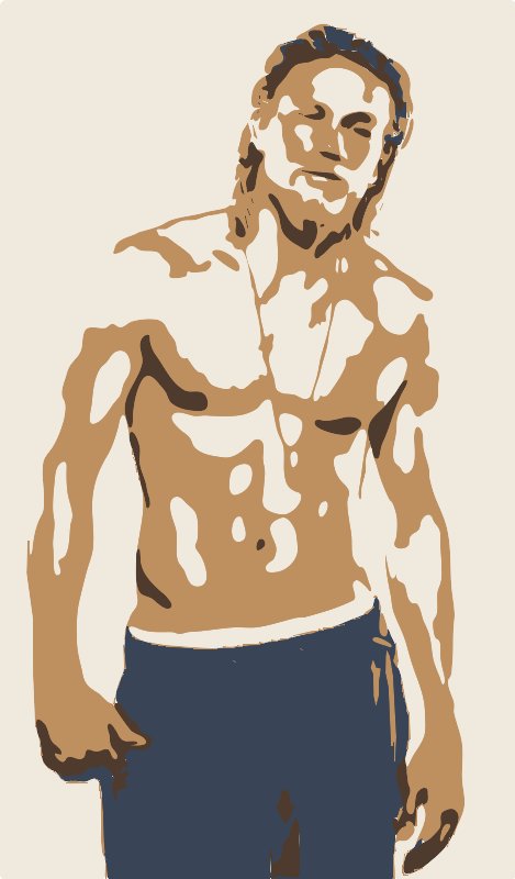 Stencil of Charlie Hunnam