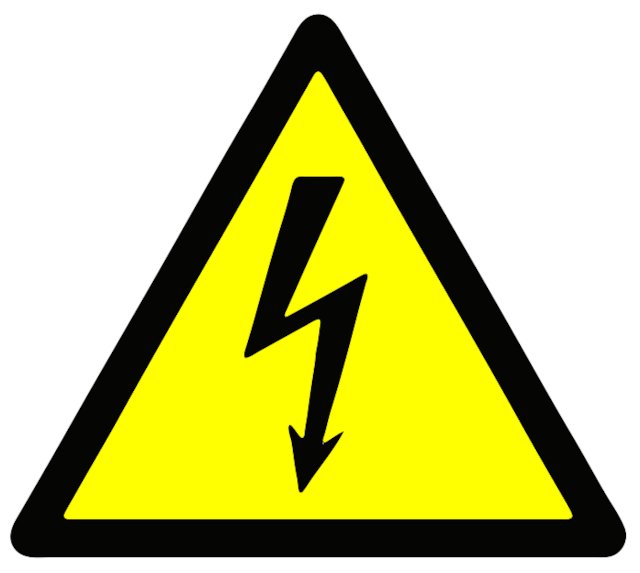 Stencil of Danger Electric Shock