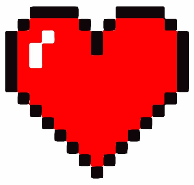 Stencil of 8bit Heart