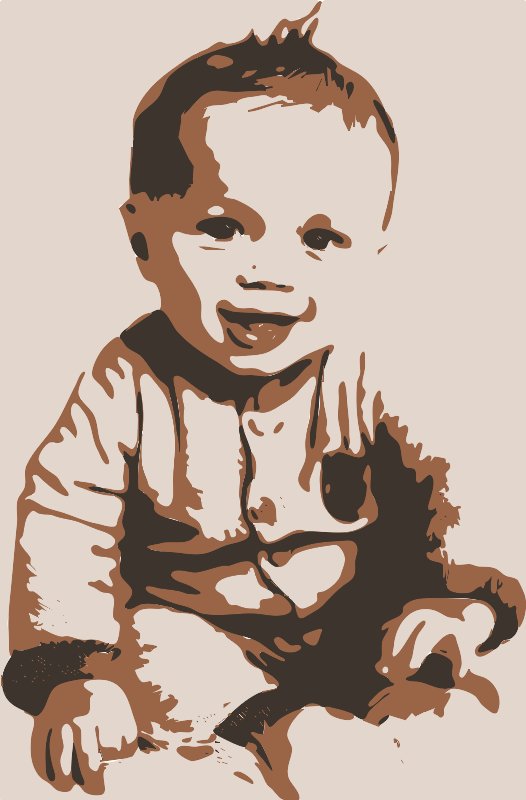 Stencil of Baby Boy