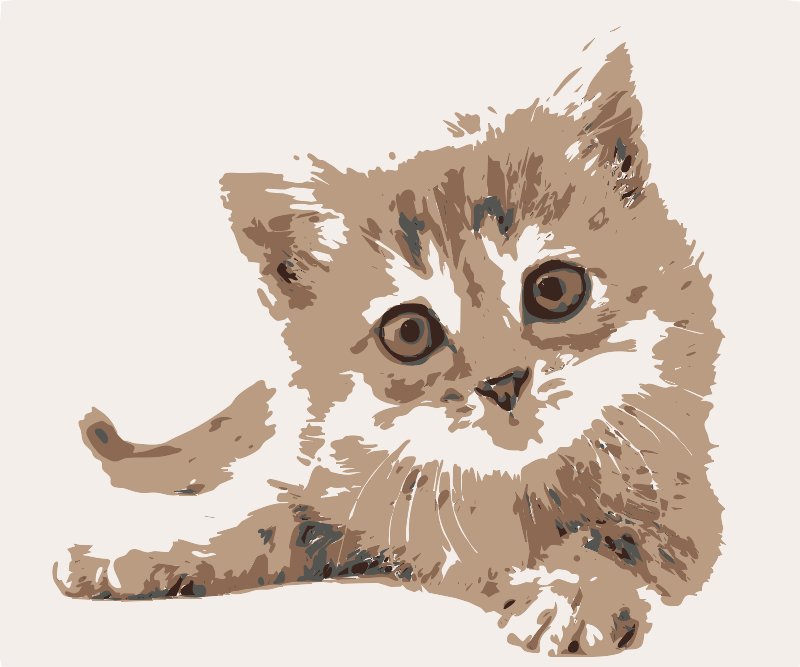 Stencil of Kitten