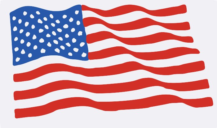 Stencil of American Flag