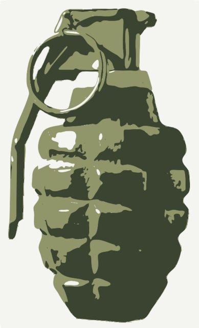 Stencil of Hand Grenade