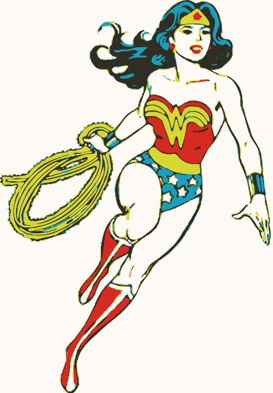 Stencil of 80s Wonder Woman