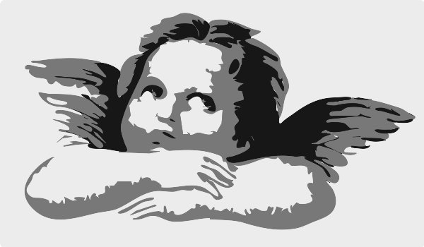 Stencil of Cherub