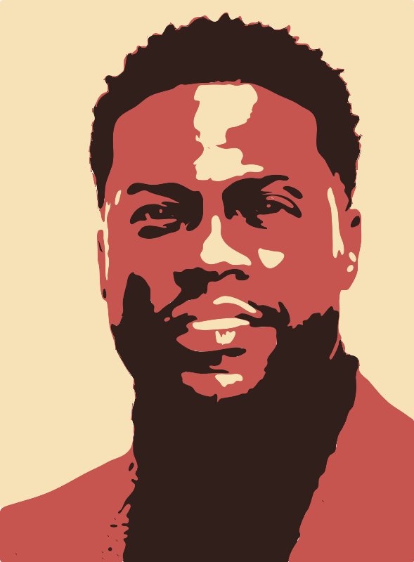 Stencil of Kevin Hart