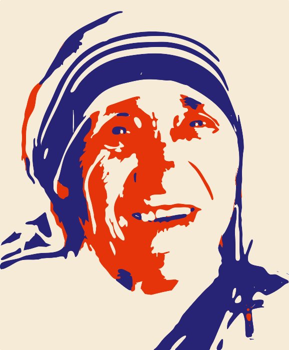 Stencil of Mother Theresa