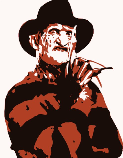 Stencil of Freddy Krueger