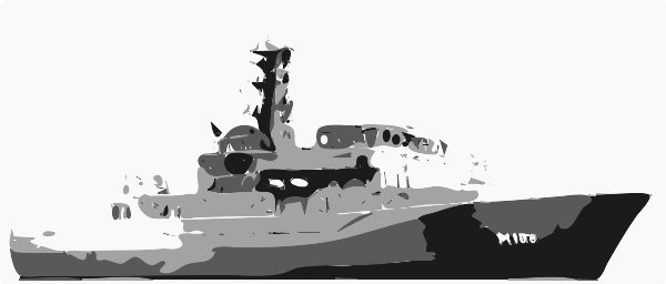 Stencil of Navy Destroyer