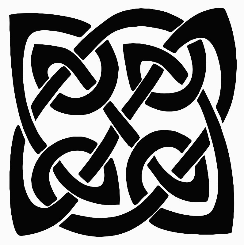 Stencil of Celtic Knot Square