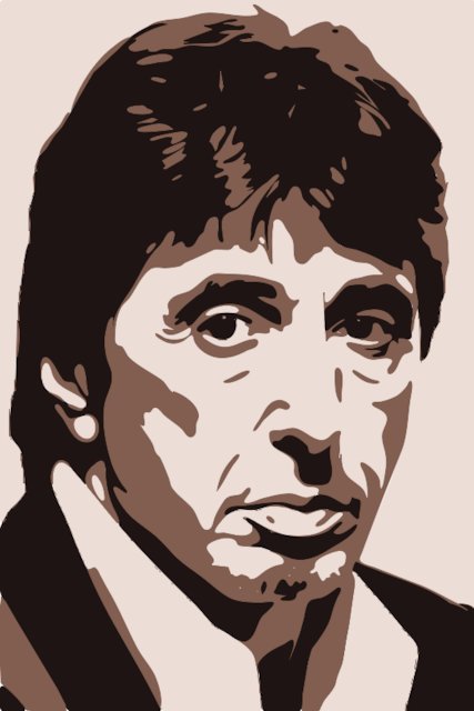 Stencil of Al Pacino as Scarface