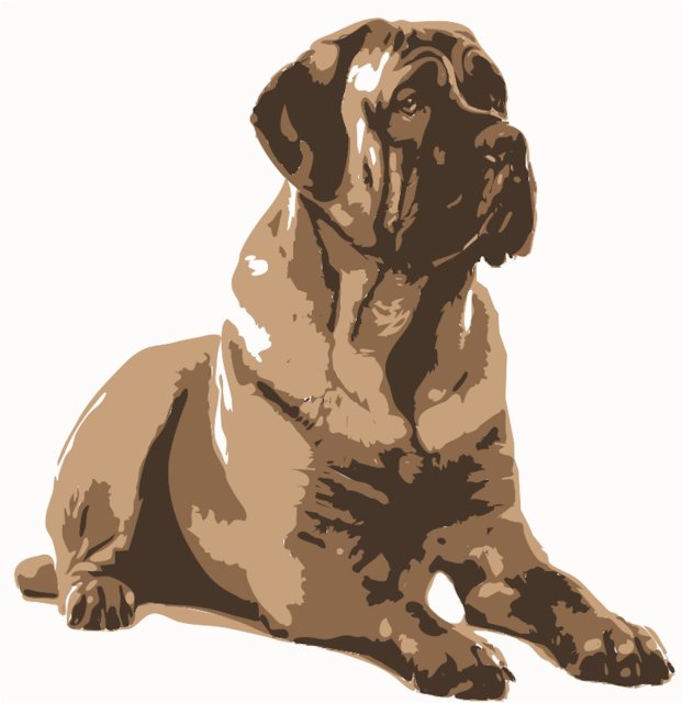 Stencil of Mastiff