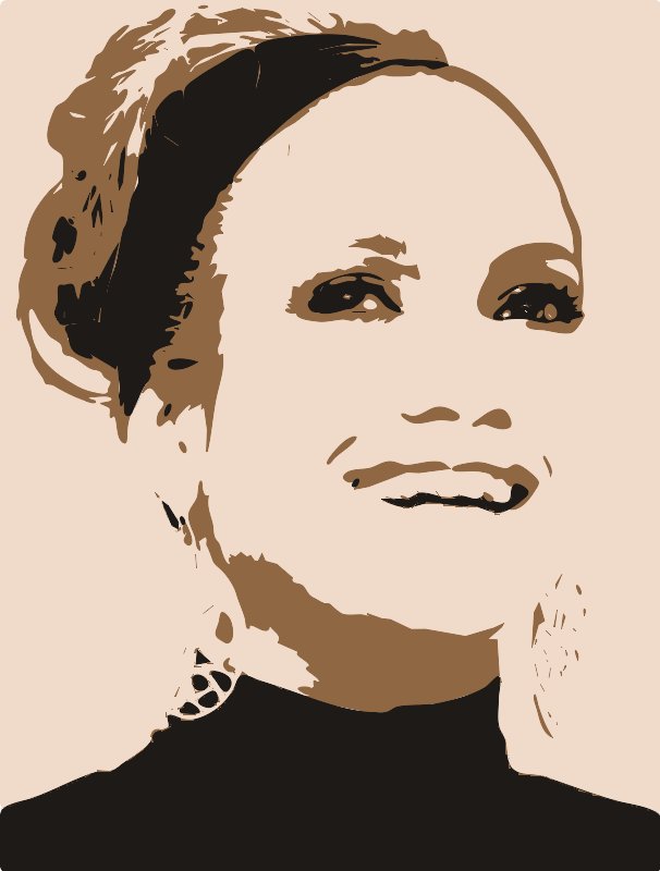 Stencil of Jennifer Lopez