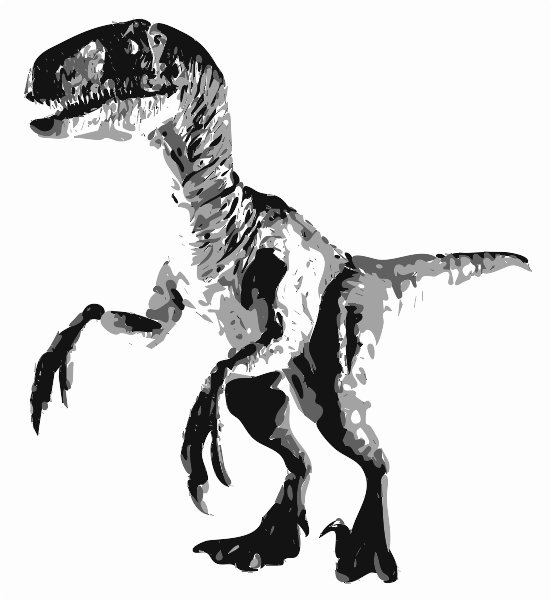 Stencil of Velociraptor