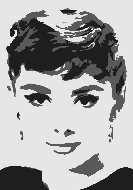 Stencil of Audrey Hepburn