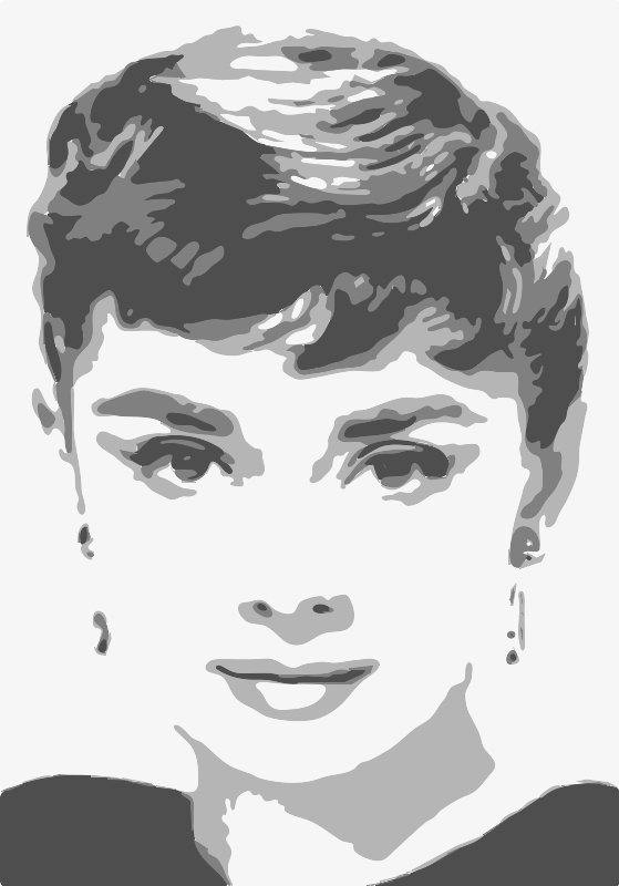 Stencil of Audrey Hepburn