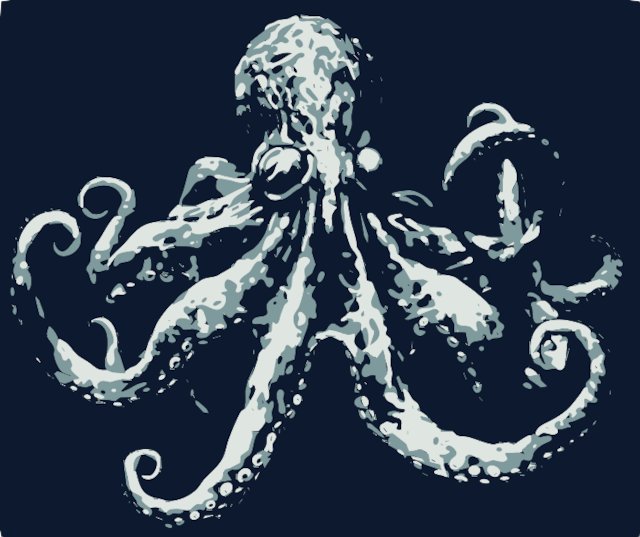 Stencil of Kraken