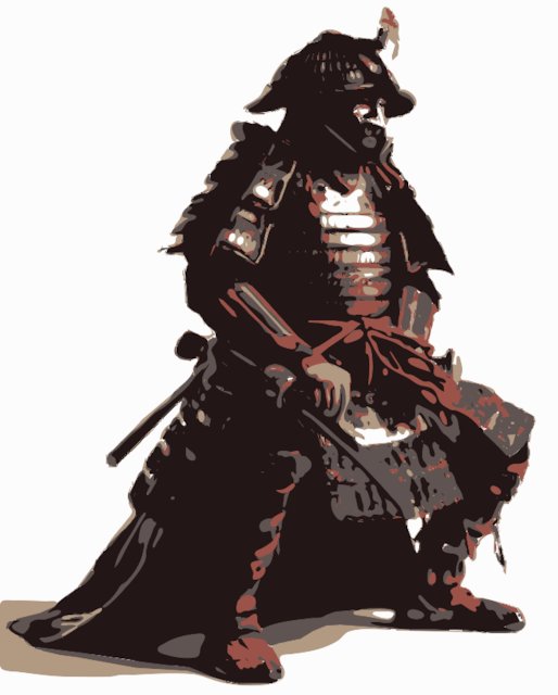 Stencil of Samurai