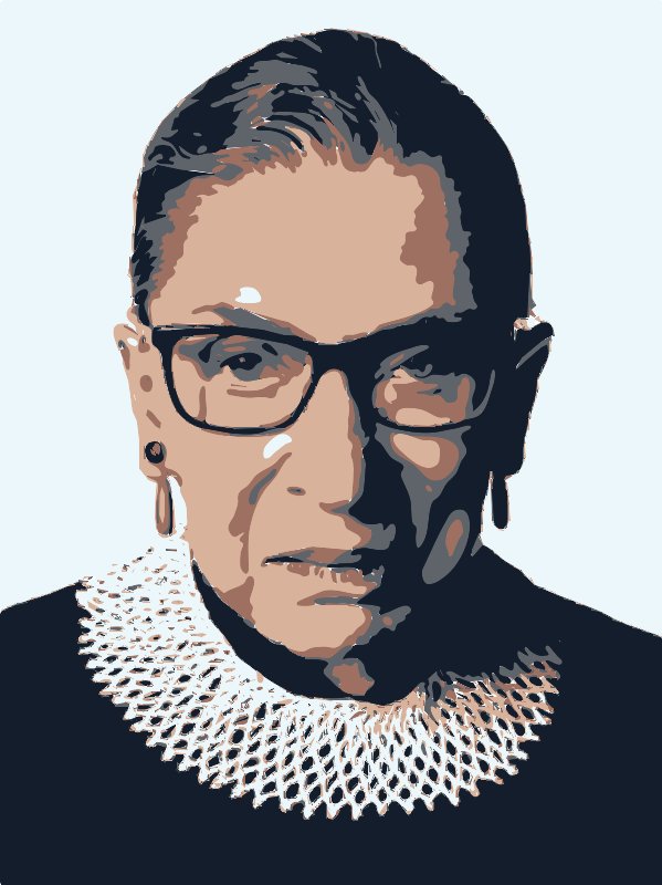 Stencil of Ruth Bader Ginsburg