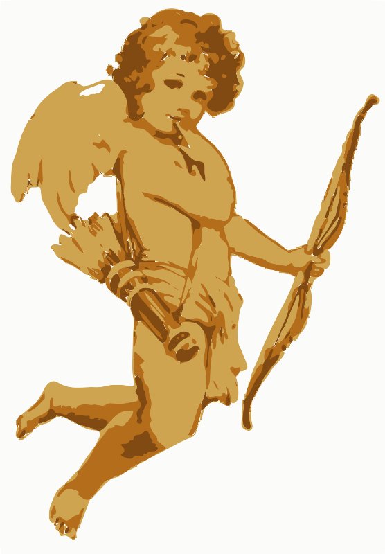 Stencil of Cupid