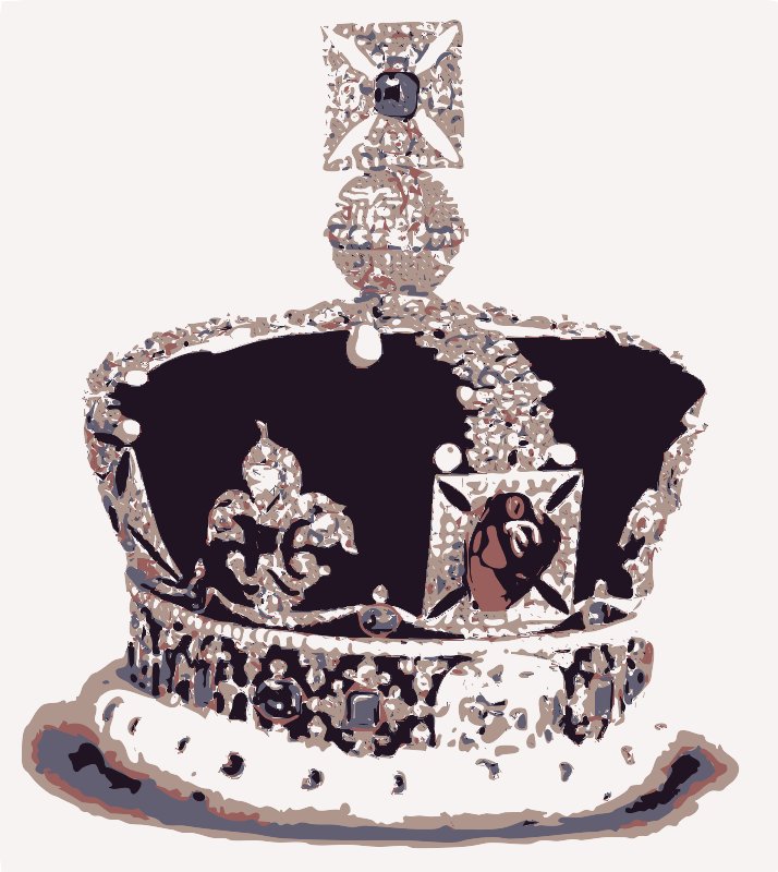 Stencil of Crown of QE2