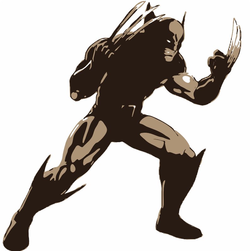 Stencil of Wolverine