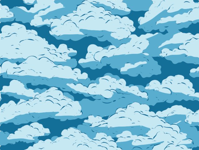 Stencil of Fluffy Clouds