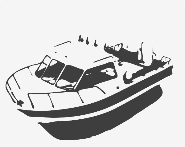 Stencil of Fishing Boat