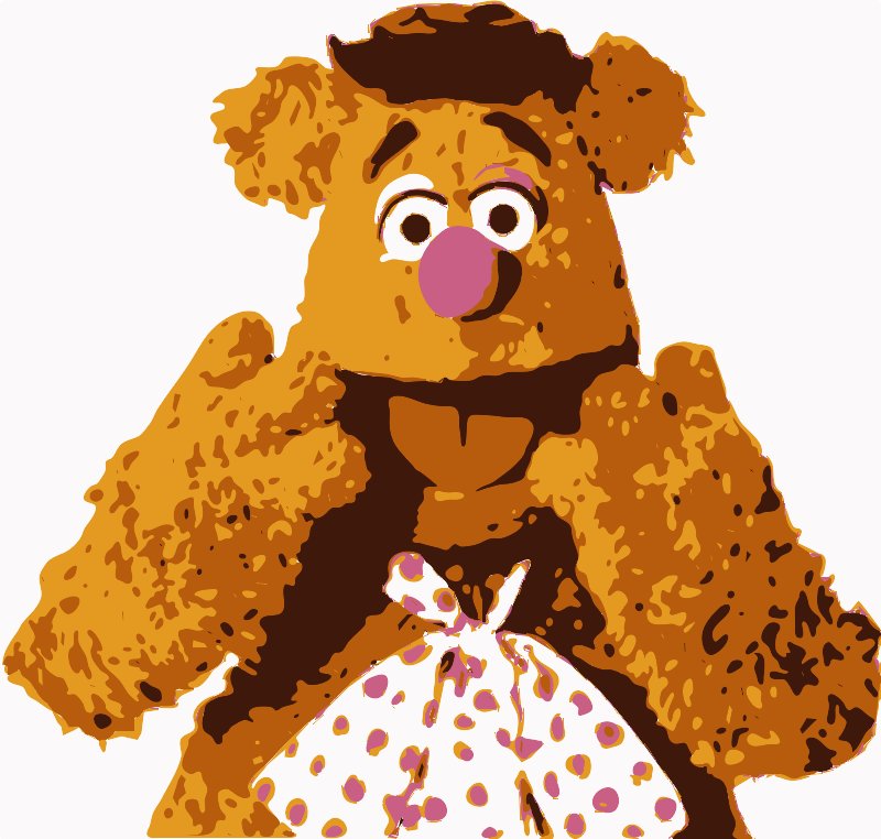 Stencil of Fozzie Bear