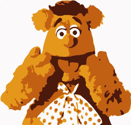 Stencil of Fozzie Bear