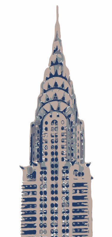 Stencil of Chrysler Building