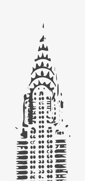 Stencil of Chrysler Building