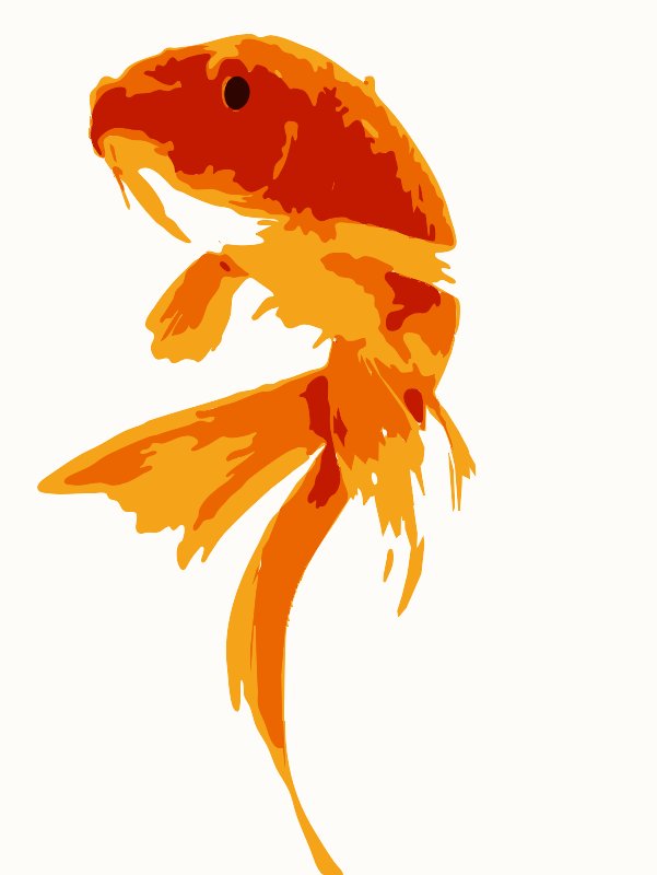 Stencil of Goldfish