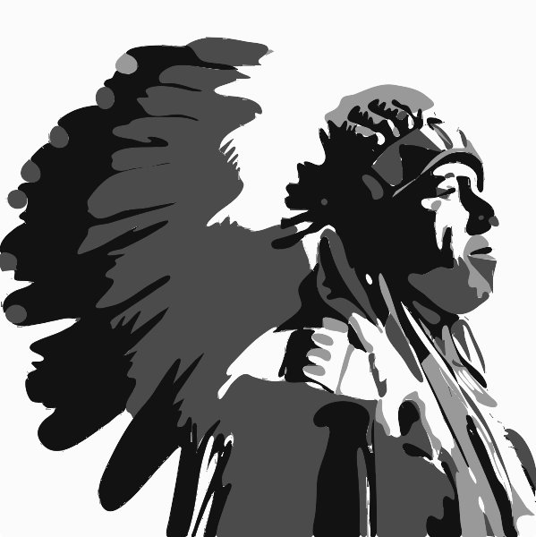 Stencil of Native American