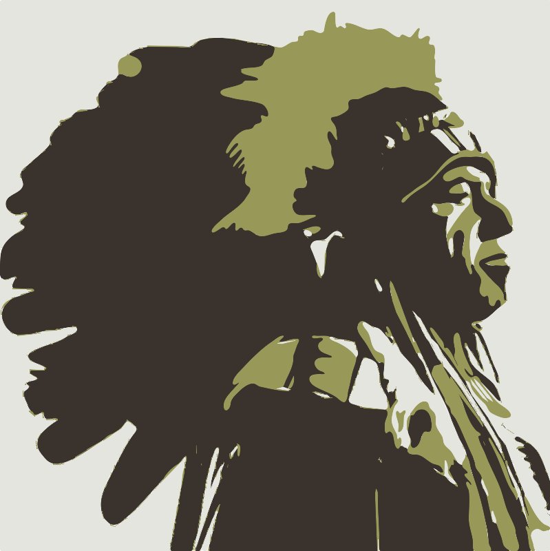 Stencil of Native American