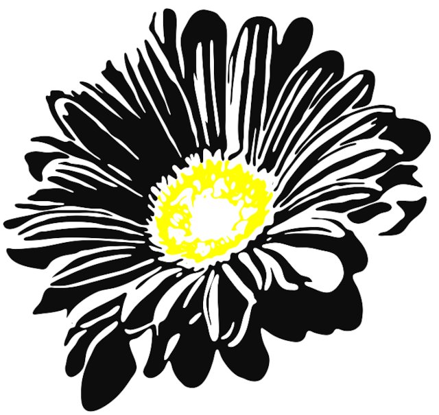 Stencil of Lawn Daisy