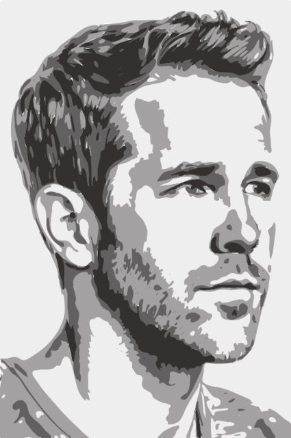 Stencil of Ryan Reynolds