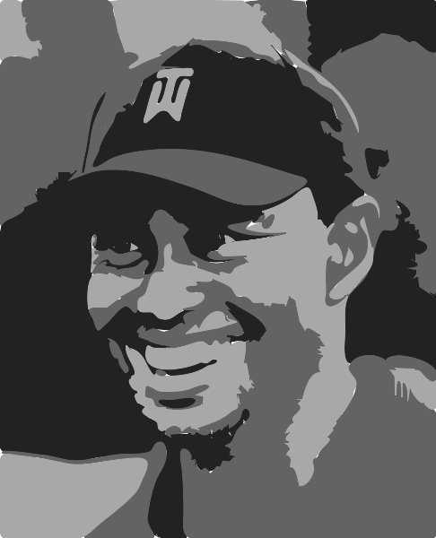 Stencil of Tiger Woods