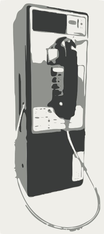 Stencil of Pay Phone