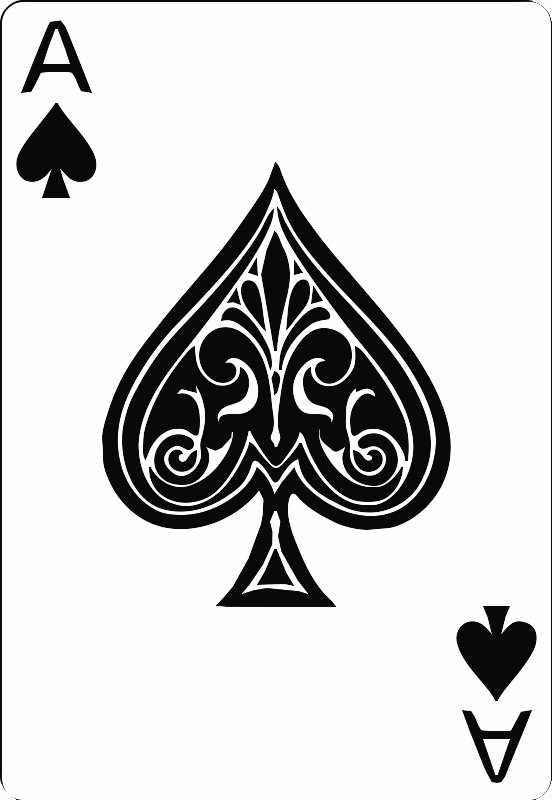 Stencil of Ace of Spades
