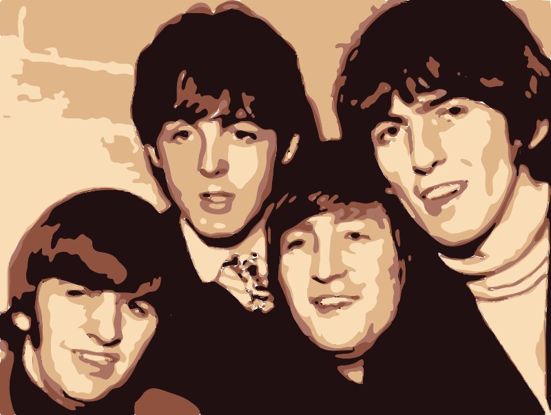 Stencil of The Beatles