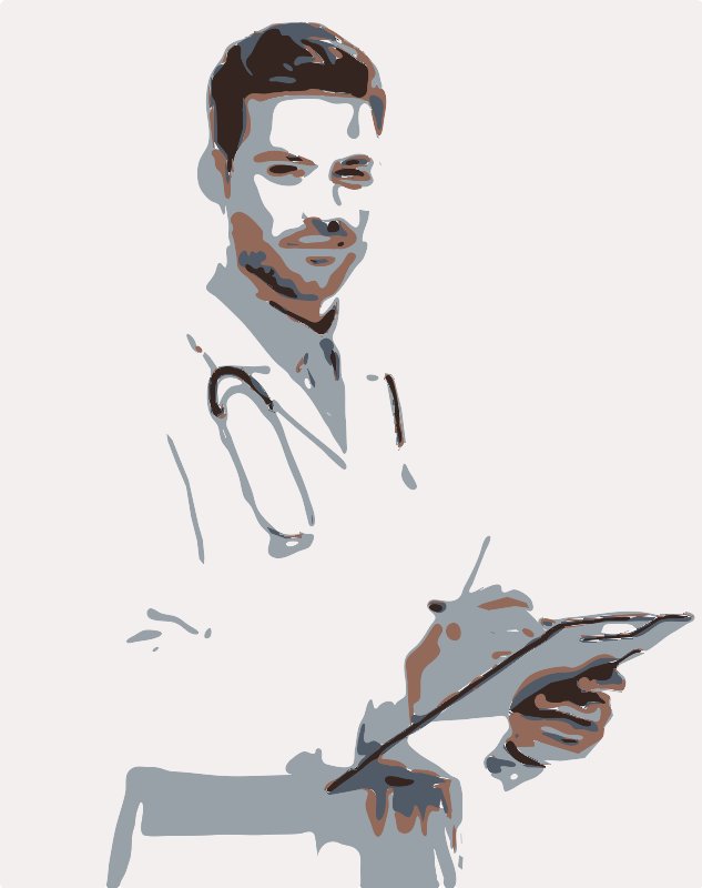 Stencil of Doctor Writing