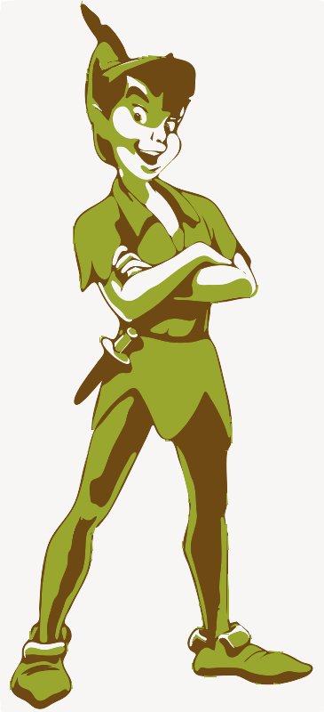 Stencil of Peter Pan