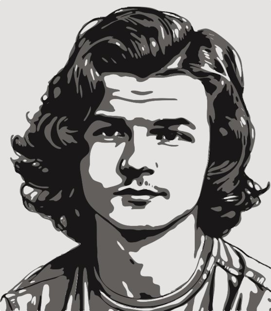 Stencil of Joe Keery